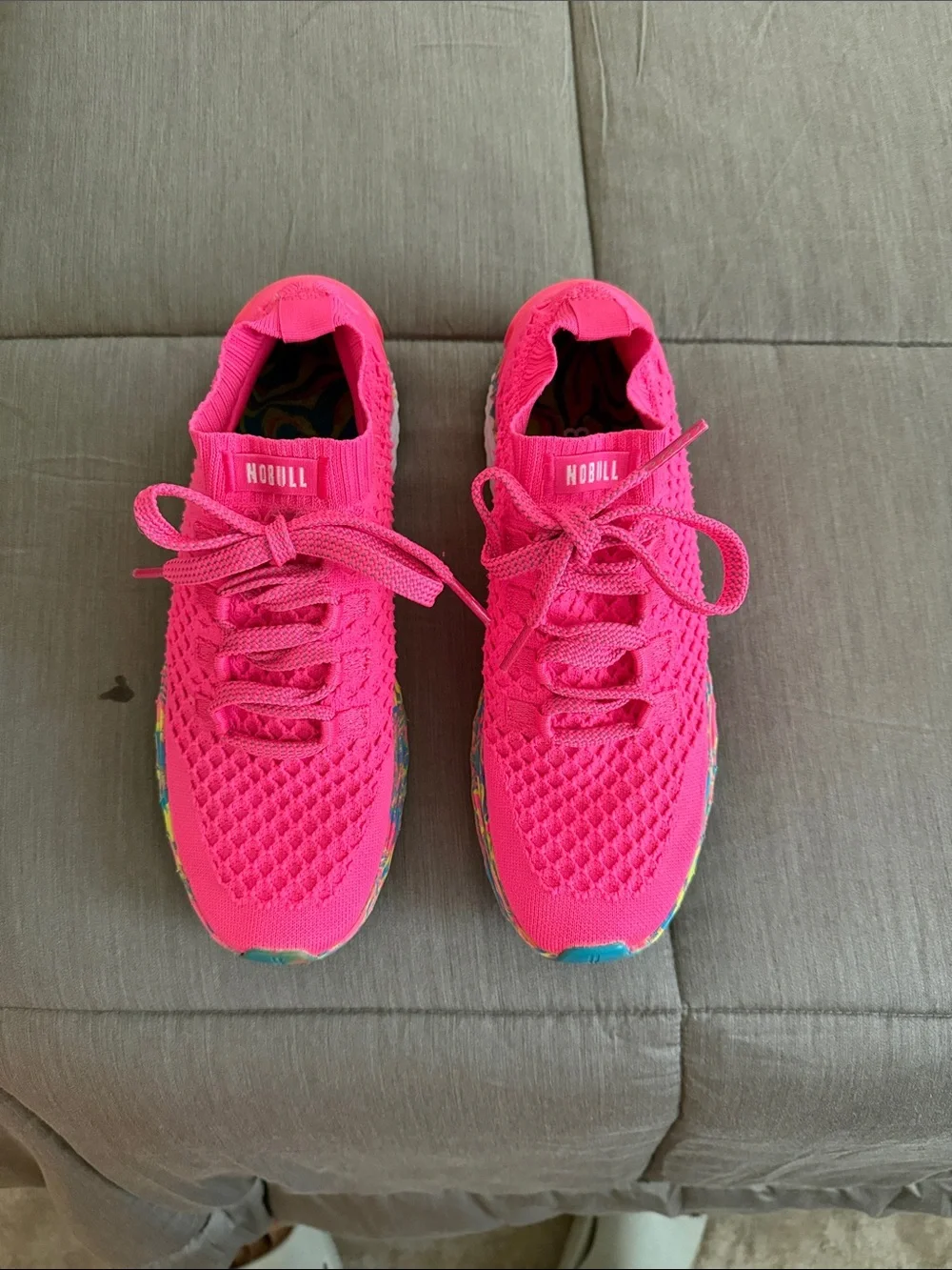 NOBULL Hot Pink Knit Sneakers